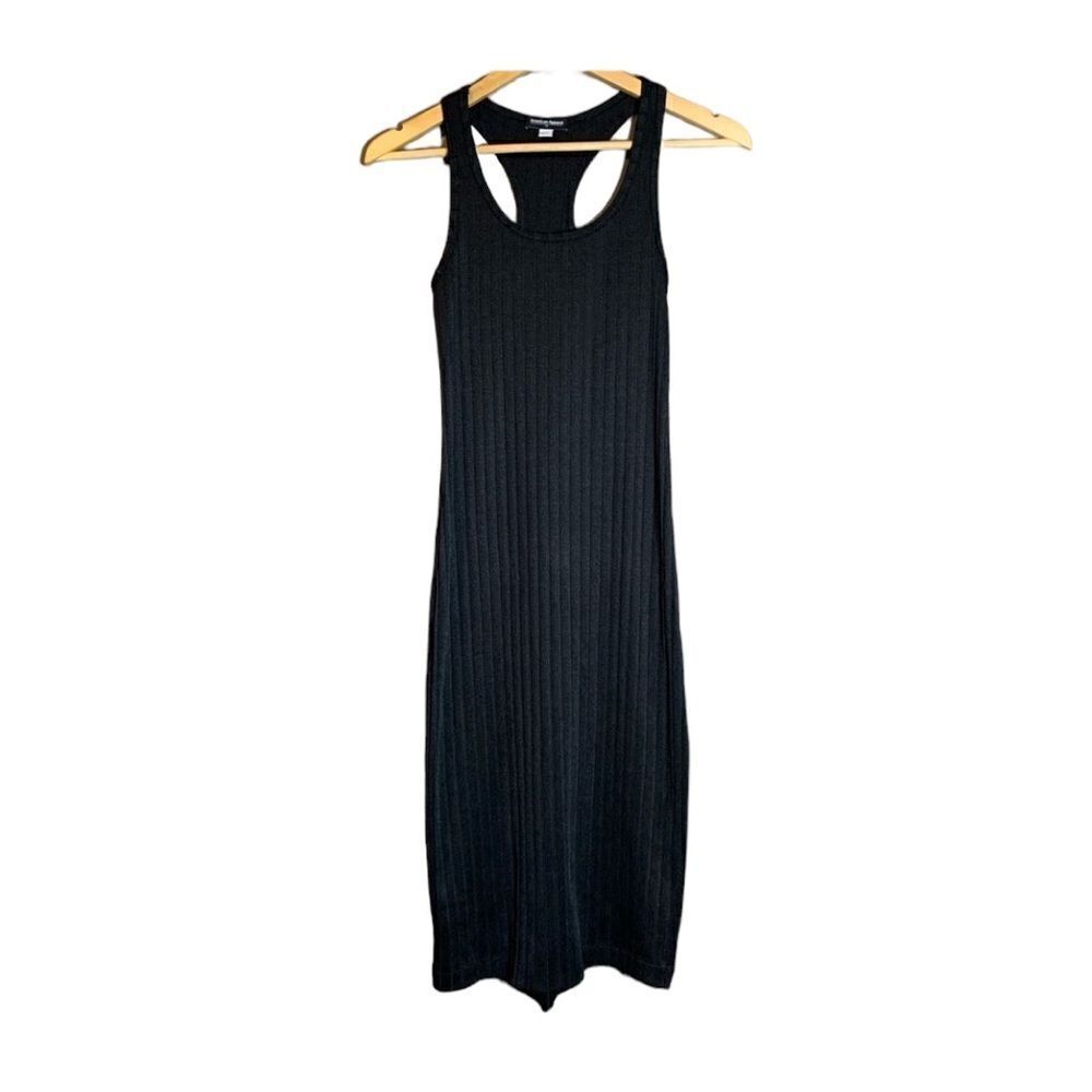 American Apparel black ribbed halter midi dress. Size xs.